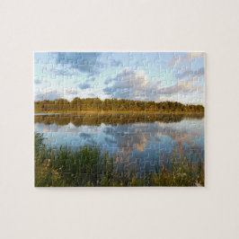 Sunset Lake Reflection Puzzle