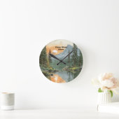 Sunset Lake Runde Wanduhr (Zuhause)