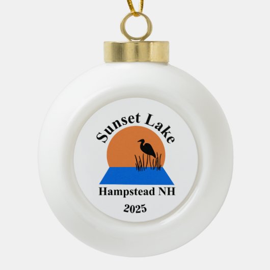 Sunset Lake Snowflake Ornament (Vorderseite)