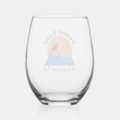 Sunset Lake Stemless Wine Glass Weinglas Ohne Stiel (Rückseite)