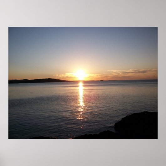 Sunset Lake Superior Marquette Foto Poster (Vorne)