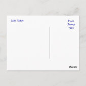 Sunset Lake Tahoe Nevada / California Postcard Postkarte (Rückseite)