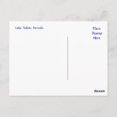 Sunset Lake Tahoe Nevada Postcard Postkarte (Rückseite)