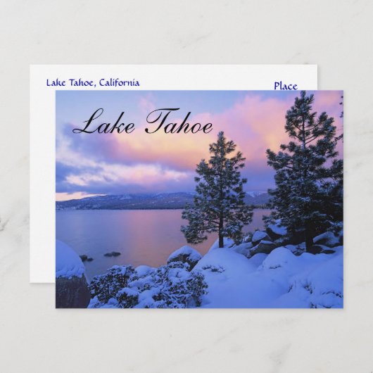 Sunset Lake Tahoe Nevada Postcard Postkarte (Vorne/Hinten)