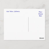 Sunset Lake Tahoe Nevada Postcard Postkarte (Rückseite)