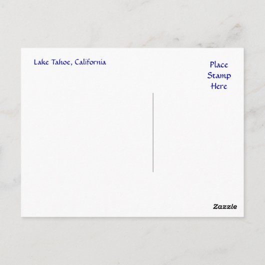 Sunset Lake Tahoe Nevada Postcard Postkarte (Rückseite)