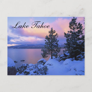 Sunset Lake Tahoe Nevada Postcard Postkarte