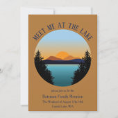 Sunset Lake Weekend Getaway Itinerary and Einladung (Vorderseite)