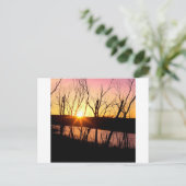Sunset Lake Wilson Kansas Postkarte (Stehend Vorderseite)