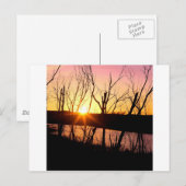 Sunset Lake Wilson Kansas Postkarte (Vorne/Hinten)