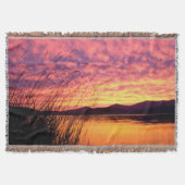 Sunset Lakeshore Design Blanket Decke (Vorderseite)