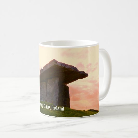 Sunset Landkreis Clare Dolmen Kaffeetasse (VorderseiteRechts)