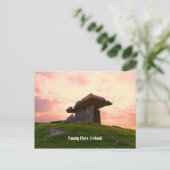 Sunset Landkreis Clare Dolmen Postkarte (Stehend Vorderseite)