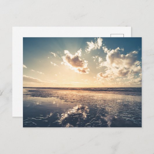 Sunset Landscape Foto Ankündigungspostkarte (Vorne/Hinten)