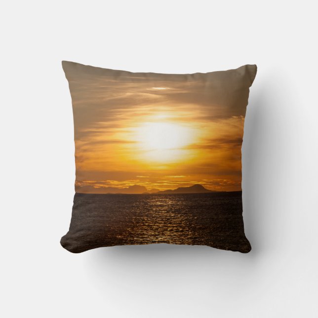Sunset Landscape Foto Kissen (Vorderseite)