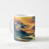 Sunset Landscape Valley Tasse (Vorderseite Links)