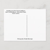 Sunset Landung Skull Creek Boathouse Hilton Head Postkarte (Rückseite)