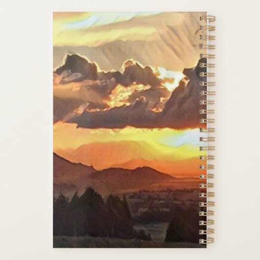 Sunset Leinwand Art Planner Planer (Rückseite)
