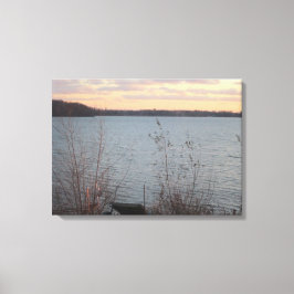 Sunset Leinwand Lake Shore - 4 Panel