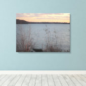 Sunset Leinwand Lake Shore - 4 Panel (Insitu (Holzboden))