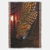 Sunset Leopard Decke (Vorderseite Vertikal)
