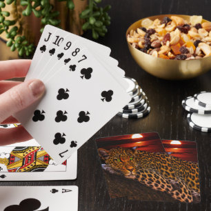 Sunset Leopard Spielkarten