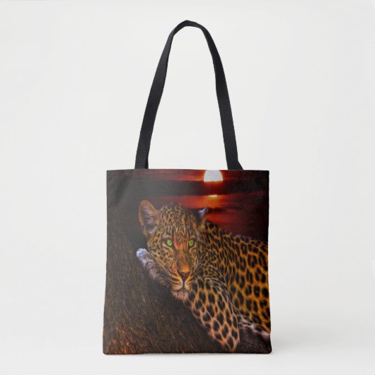 Sunset Leopard Tasche (Vorderseite)