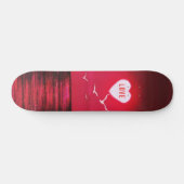 Sunset Liebe - Romantisch - Schwarz - individuell Skateboard (Horizontal)
