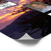 Sunset Lila Gold Foto Zwei Familienbaum Poster (Ecke)