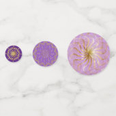 Sunset Lila und Gold Konfetti (Rückseiten)