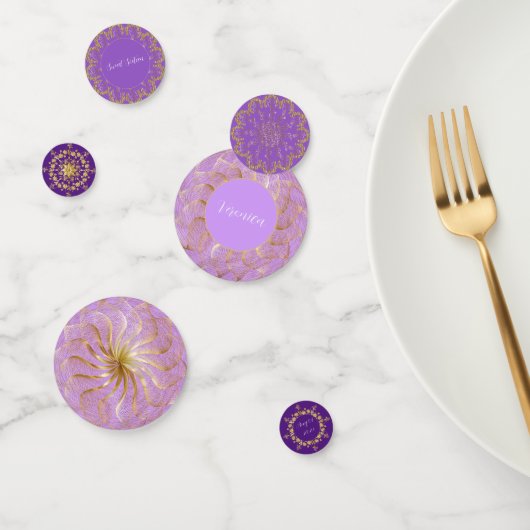 Sunset Lila und Gold Konfetti (Gruppe)