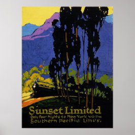Sunset Limited Travel South Pacific Railposter Poster