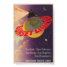 Sunset Limited Vintage Eisenbahnposter