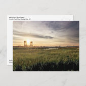 Sunset Lincoln Park West Hackensack River Bridge Postkarte (Vorne/Hinten)
