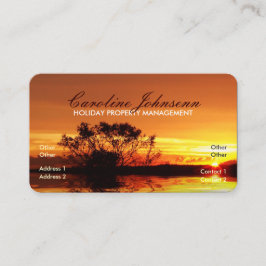 Sunset Liquid Nature Business Card Visitenkarte