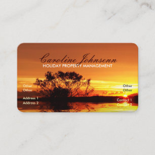 Sunset Liquid Nature Business Card Visitenkarte