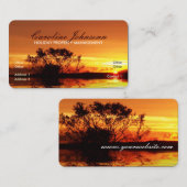 Sunset Liquid Nature Business Card Visitenkarte (Vorne/Hinten)