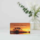 Sunset Liquid Nature Business Card Visitenkarte (Stehend Vorderseite)