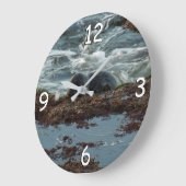 Sunset Lit Harbour Siegel I in San Diego Große Wanduhr (Winkel)