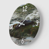 Sunset Lit Harbour Siegel II in San Diego Große Wanduhr (Winkel)