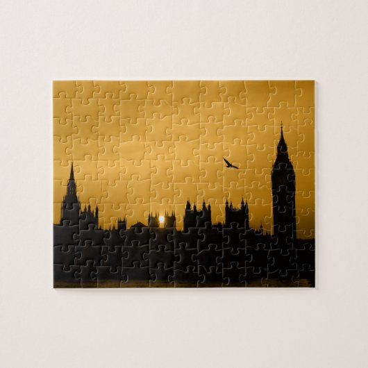 Sunset - London - Big Ben - 8x10 - 110 Stk. Puzzle (Horizontal)