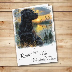 Sunset Loss Labrador Retriever Condolence Card Feiertagskarte