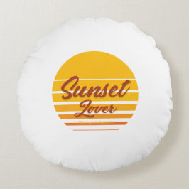 "Sunset Lover" Rundes Kissen