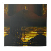 Sunset Magic Abstrakt Fliese (Vorderseite)