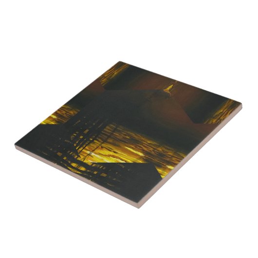 Sunset Magic Abstrakt Fliese (Seite)