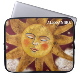 Sunset Maroon Laptop Sleeve - Personalisiertes Des