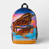 Sunset Melody Bedruckter Rucksack (Vorderseite)