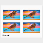 Sunset Melody Rechteckiger Aufkleber (Blatt)