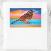 Sunset Melody Rechteckiger Aufkleber (Tasche)