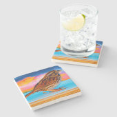 Sunset Melody Steinuntersetzer (Seitenansicht)